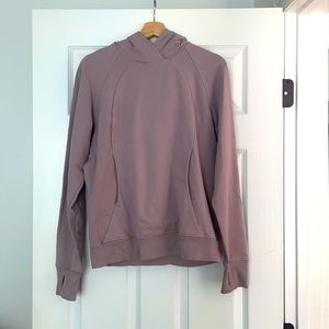 Lululemon scuba pullover, smoky blush size 6